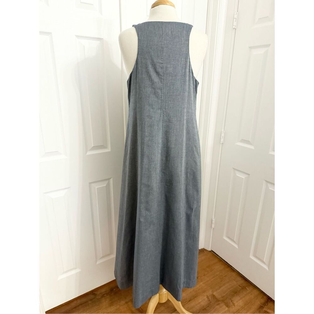 The Fisher Project Eileen Fisher Trapeze Racerback Chambray Shift Dress M - Picture 5 of 5